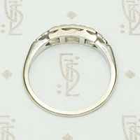 One Dozen Diamond Band in White Gold, top view