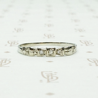 Bow and Flowers White Gold and Diamond Band