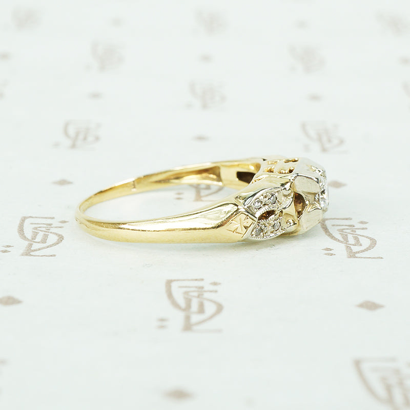 Lovely Details 1930's Engagement Ring