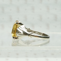 Sunny Citrine Art Deco Cocktail Ring
