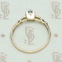 Sparkling Blue Zircon Solitaire Ring, top view