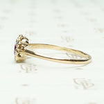 Lovely Natural Ruby and Rose Cut Diamond Ring