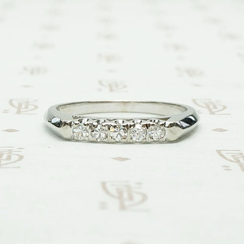 Sparkling Bright White Diamond Band