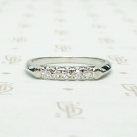 Sparkling Bright White Diamond Band