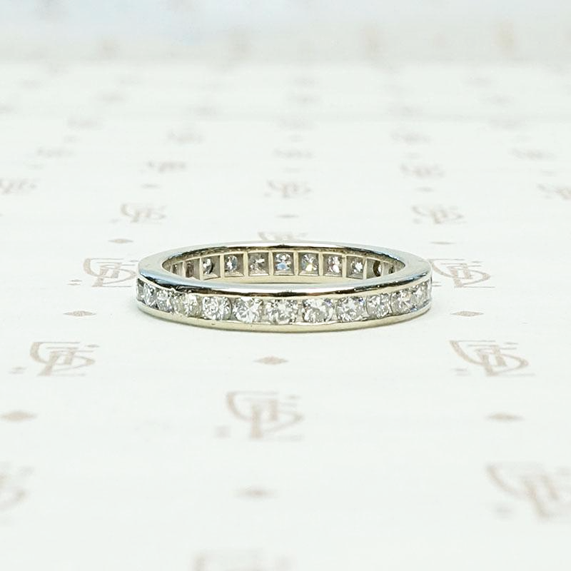 Channel Set Diamond Mid Century Eternity Band