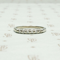 Timeless Vintage Diamond Band in White Gold