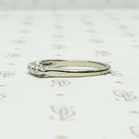 Timeless Vintage Diamond Band in White Gold, side view