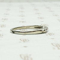 Timeless Vintage Diamond Band in White Gold, side view