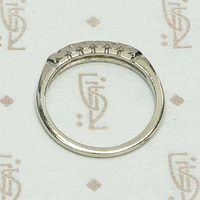 Timeless Vintage Diamond Band in White Gold, top view