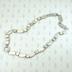 Victorian Greek Key Chain in Silver & Enamel