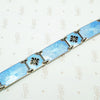 Elevated Black & Blue Guilloché Enamel Bracelet, detailed view