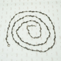 Silver Filigree Victorian Chain with Wonderful Patina