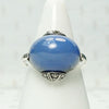 Dramatic & Dreamy Chalcedony Art Deco Statement Ring