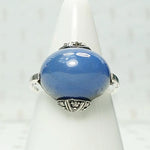 Dramatic & Dreamy Chalcedony Art Deco Statement Ring