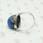 Dramatic & Dreamy Chalcedony Art Deco Statement Ring