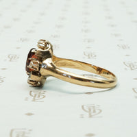 Antique Rose Cut Diamonds and Garnet Ring