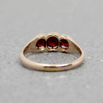 Three Garnet & Gold Buttercup Band