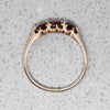 Three Garnet & Gold Buttercup Band