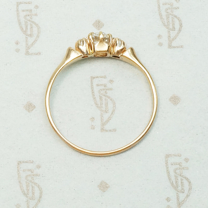 The Prettiest Antique Rose Gold Diamond Hoop Ring