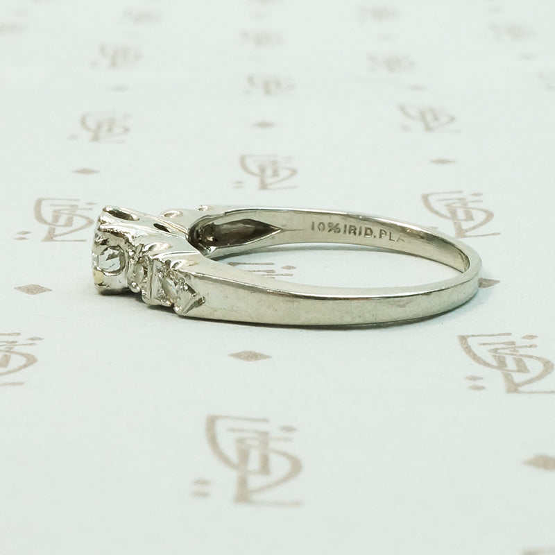 Classic Vintage Platinum Engagement Ring