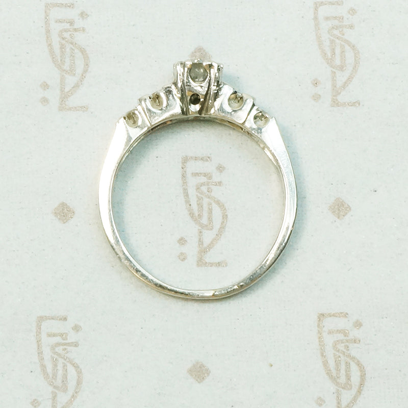 Classic Vintage Platinum Engagement Ring