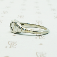 Pretty Deco OEC Diamond Engagement Ring
