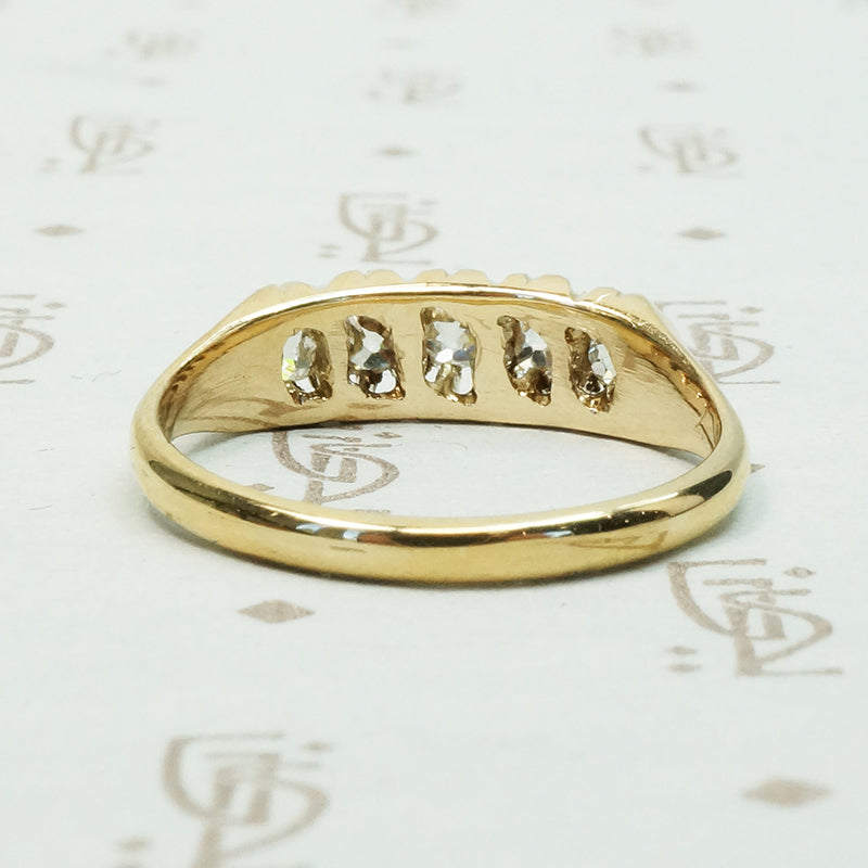 1880's Five OMC Diamond Gold Band