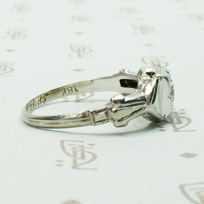 Lovely Little Art Deco Diamond Engagement Ring