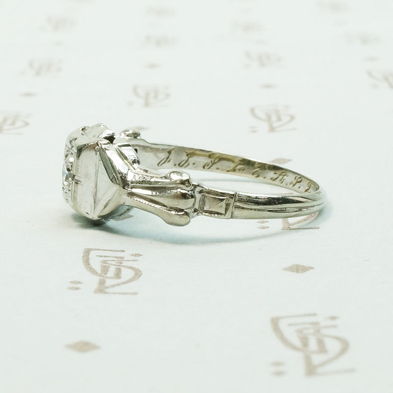 Lovely Little Art Deco Diamond Engagement Ring