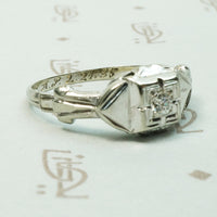 Lovely Little Art Deco Diamond Engagement Ring