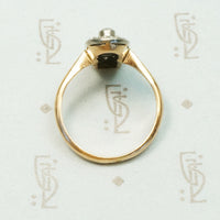 Unique Antique Oval Plaque Diamond Ring