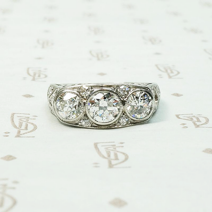 Architectural Beauty Edwardian Diamond Ring