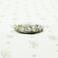 platinum filigree Edwardian omc and oec diamonfdring