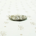 platinum filigree Edwardian omc and oec diamonfdring
