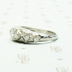 Edwardian Beauty Diamond Set Filigree Ring