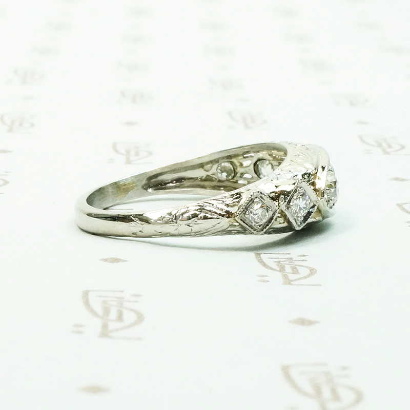 Edwardian Beauty Diamond Set Filigree Ring