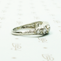 Edwardian Beauty Diamond Set Filigree Ring