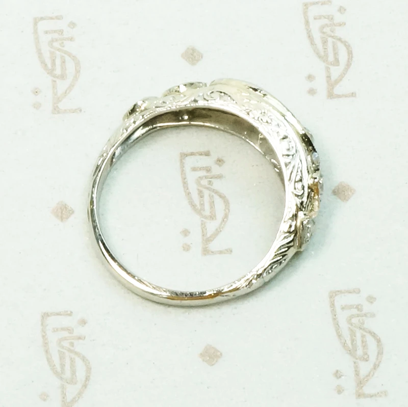 Edwardian Beauty Diamond Set Filigree Ring