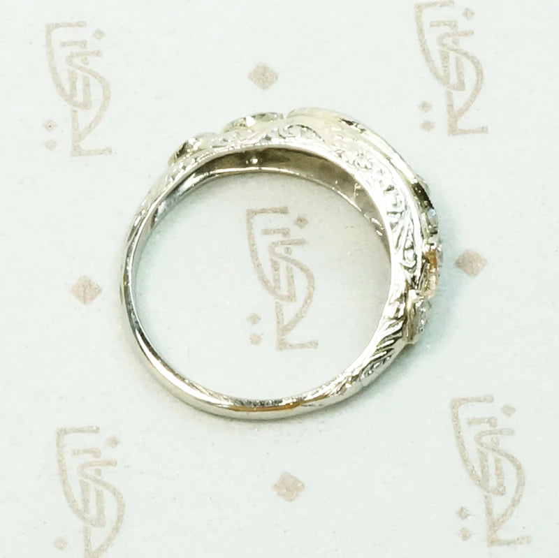 Edwardian Beauty Diamond Set Filigree Ring