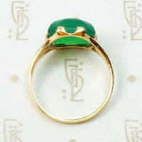 Divine Deco Parakeet Green Agate Ring