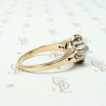 Dreamy Double Moonstone & Diamond Ring