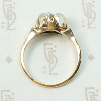 Dreamy Double Moonstone & Diamond Ring