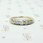 Chunky Diamond Wedding Band in Platinum & Gold