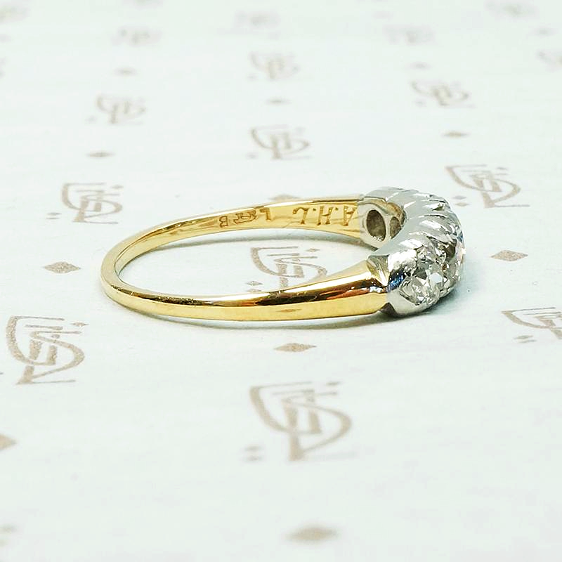 Chunky Diamond Wedding Band in Platinum & Gold