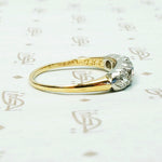 Chunky Diamond Wedding Band in Platinum & Gold