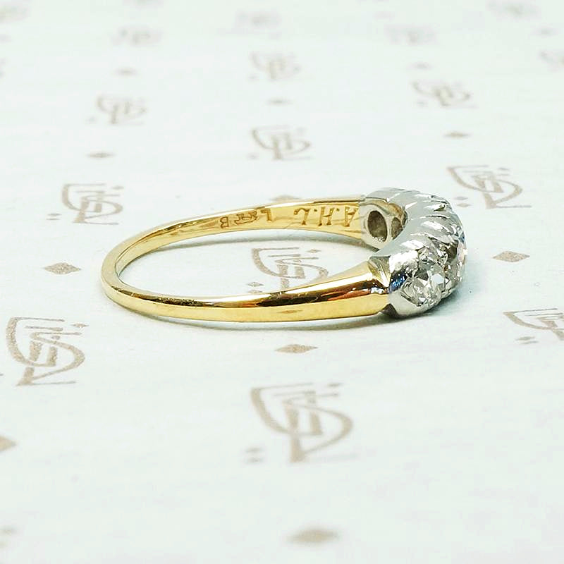 Chunky Diamond Wedding Band in Platinum & Gold