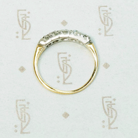 Chunky Diamond Wedding Band in Platinum & Gold