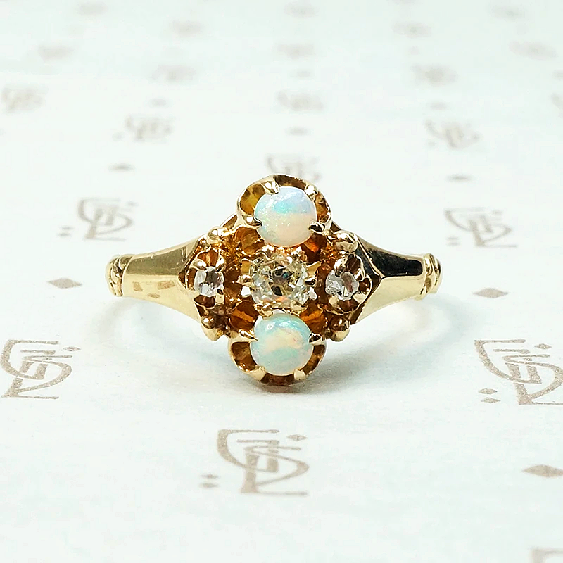 Victorian Romance Opal & Diamond Ring
