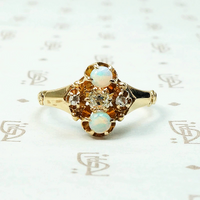 Victorian Romance Opal & Diamond Ring