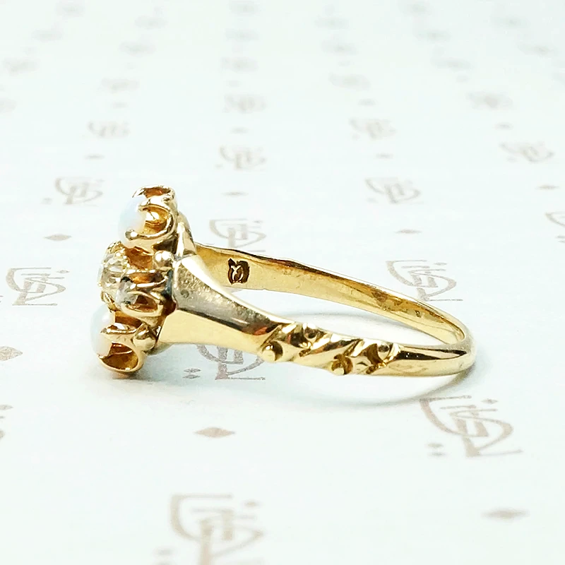 Victorian Romance Opal & Diamond Ring